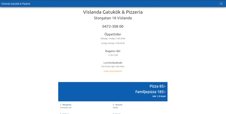 pizzeria vislanda gatukök project